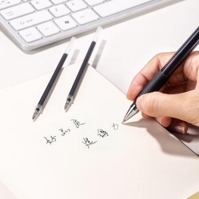 得力(deli)0.5mm黑色子弹头中性笔芯 水笔签字笔替芯 50支/桶33405
