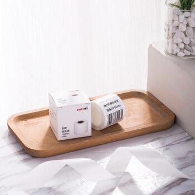 得力(deli)合成热敏标签纸 (40*60mm)三防不干胶热敏标签打印纸(130张/盒) 11892