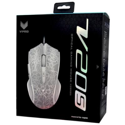 雷柏（Rapoo） V500PRO黑色青轴+V20S银焰版 机械游戏键鼠套装 机械键盘 游戏鼠标