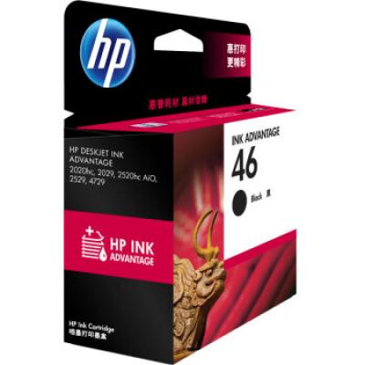 惠普(HP) CZ637AA 46黑色墨盒 （适用HP DeskJet 2020hc/2520hc/2529/2029/4729）