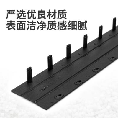 得力(deli) 装订夹条 A4十孔夹条 3mm-15mm 塑料十齿夹条装订压条 黑色100支/盒 3828 可装订125页 12.5MM