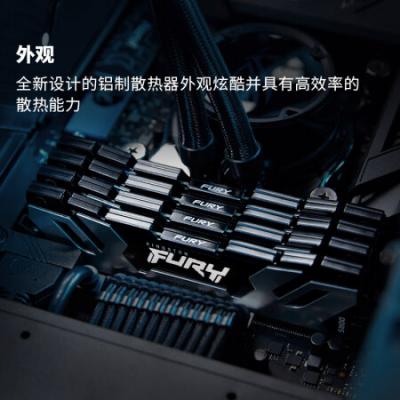 金士顿 (Kingston) FURY 32GB(16G×2)套装 DDR5 6000 台式机内存条 Renegade叛逆者系列 骇客神条