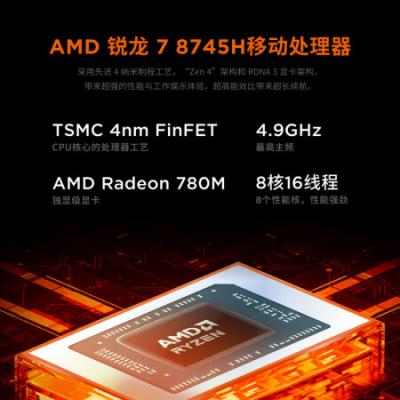 联想（Lenovo）拯救者R7000 2024 15.6英寸电竞游戏本笔记本电脑(R7-8745H 16G 512G RTX4050 FHD 144Hz 100%sRGB)灰